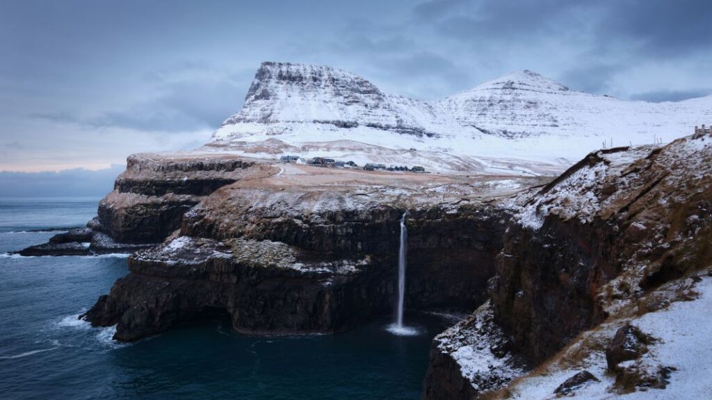 Múlafossur Waterfall in Gásadalur