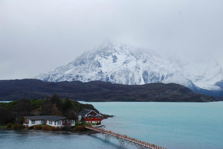 Torres del Paine peaks beside a luxury Patagonia lodge