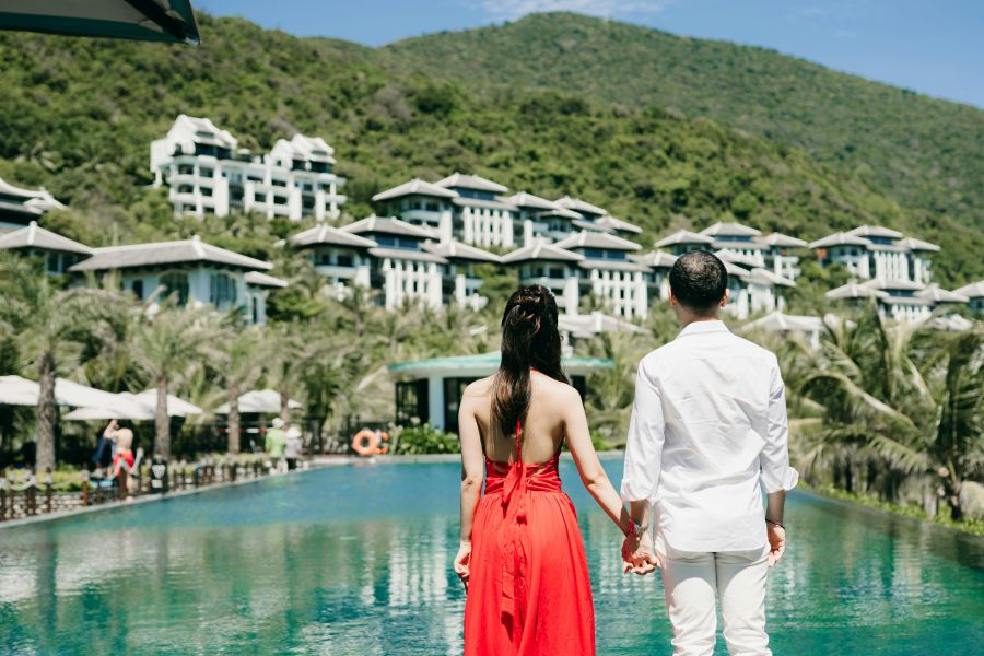 Luxury hotel pool in Siem Reap for couples visiting Angkor Wat