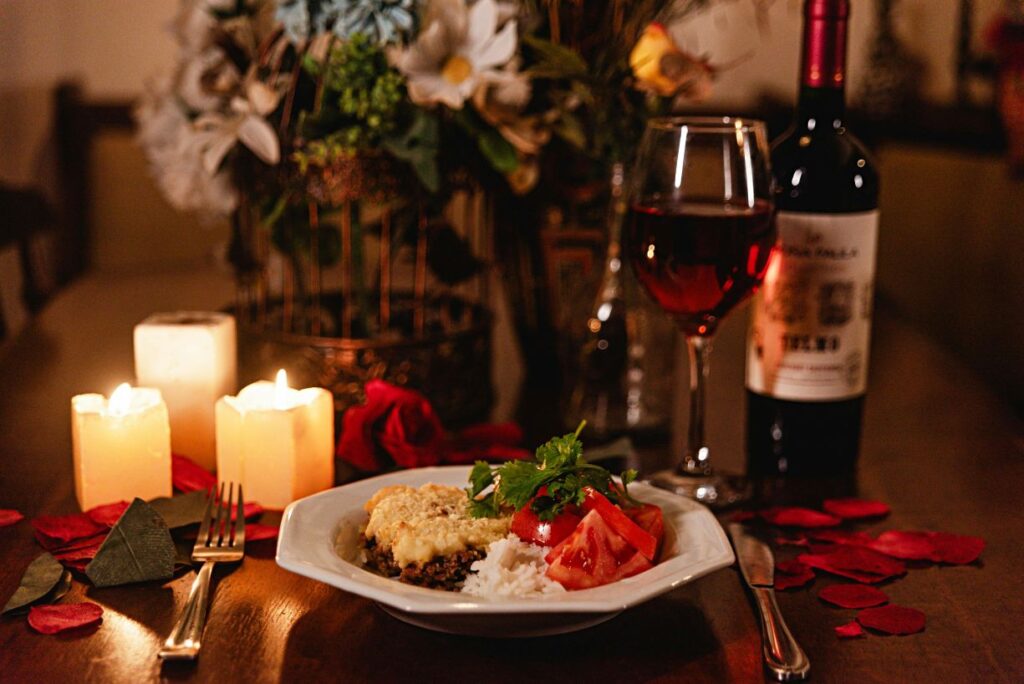 elegant dinner in a Cotswolds countryside inn