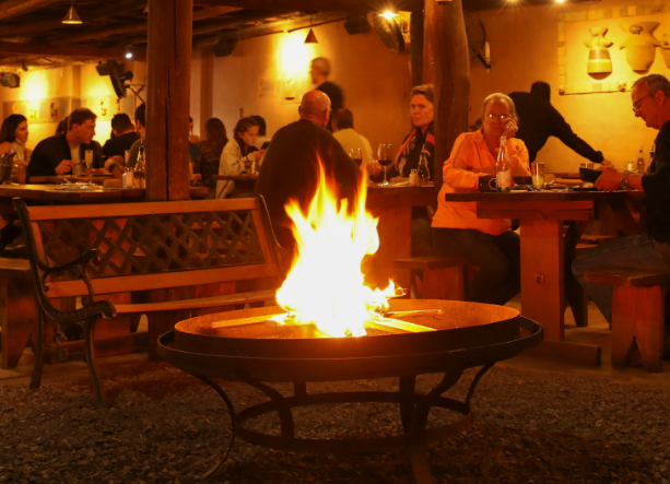 Romantic courtyard dinner in San Pedro de Atacama