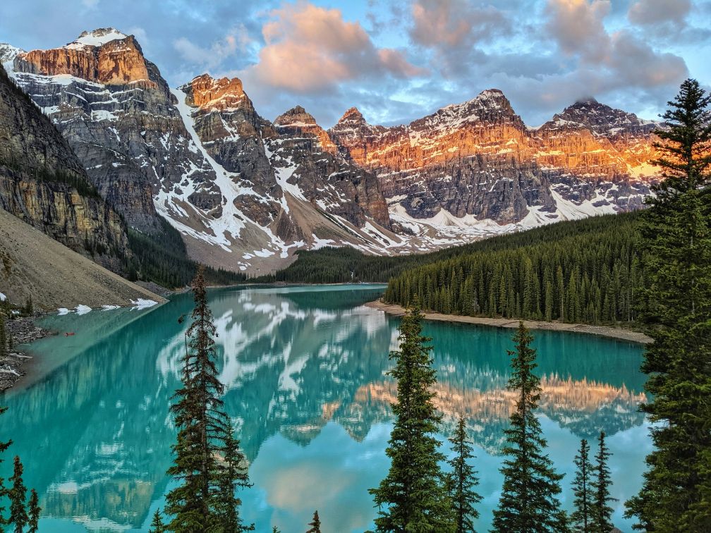 turquoise Lake Louise during a summer Banff vacation