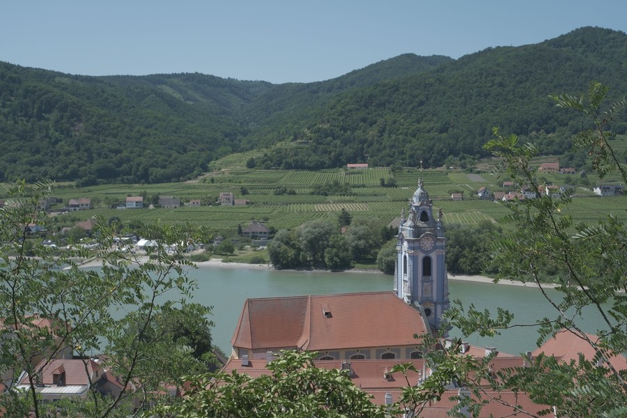 Danube River cruise dining room.