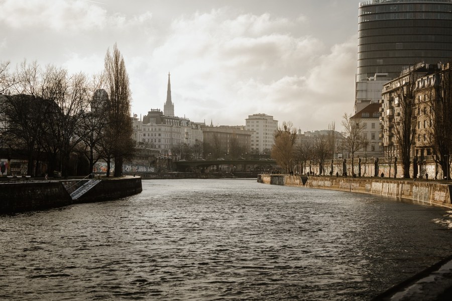 First-time Danube cruise travelers overlooking Budapest 