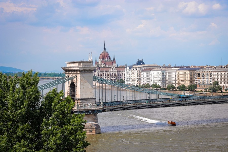 Danube River, Chain Bridge, and Buda Castle