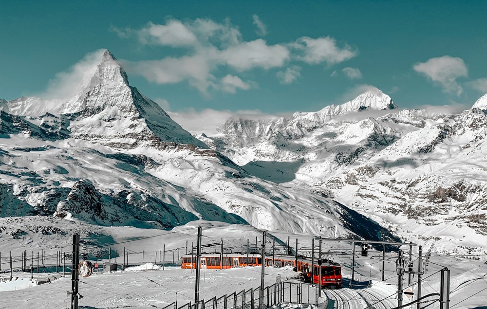 The Glacier Express Between Zermatt and St. Moritz