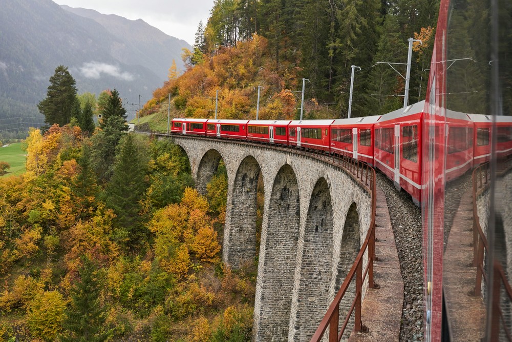 The Bernina Express From St. Moritz to Tirano